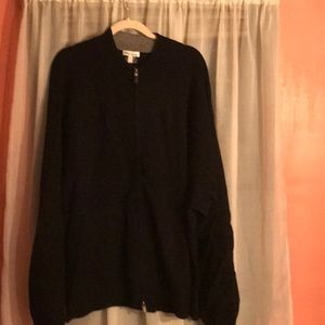 Peter Millar black sweater jacket men’s 4XL cashmere